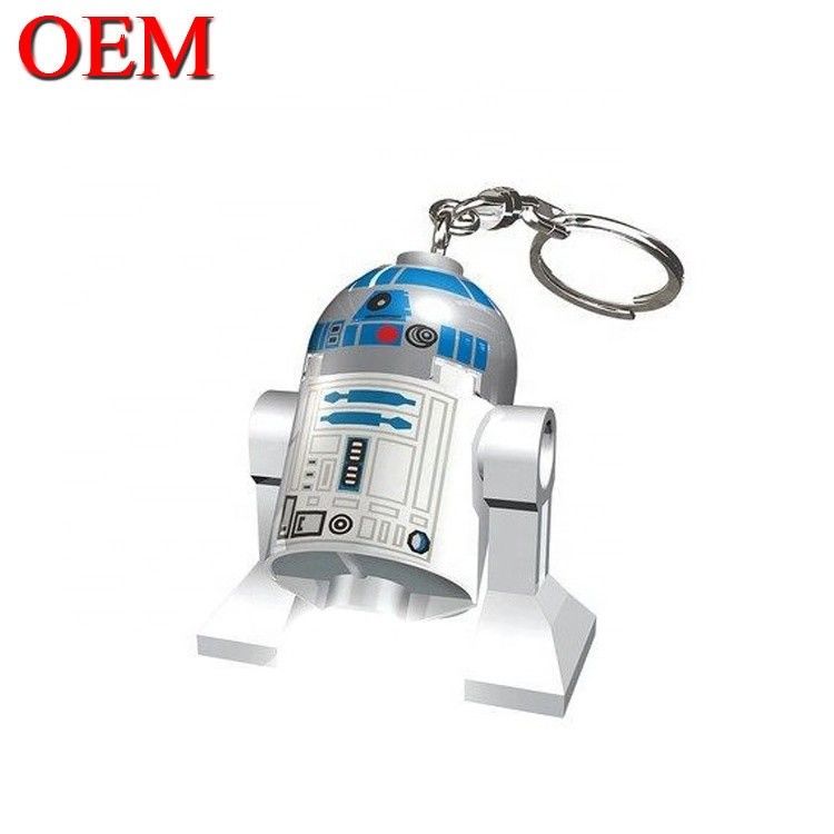 ألعاب الفينيل المخصصة تصنع 3D LED كرتون Keychain الملحقات المفاتيح البلاستيكية