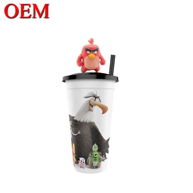 شخصية التمثال البلاستيكي OEM كوب Topper الأرقام خلق عيد الميلاد الشكل كوب الديكور