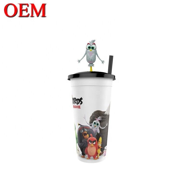شخصية التمثال البلاستيكي OEM كوب Topper الأرقام خلق عيد الميلاد الشكل كوب الديكور