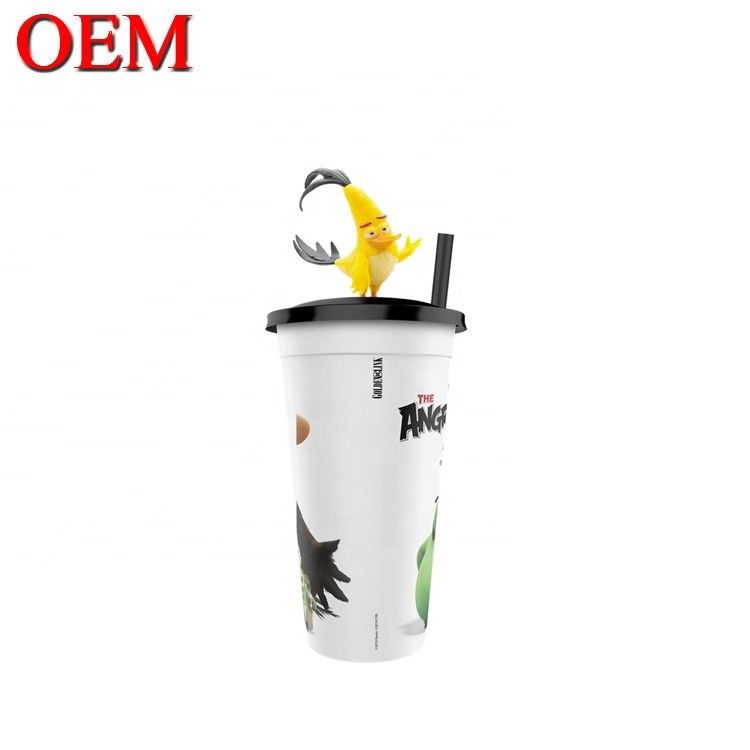 شخصية التمثال البلاستيكي OEM كوب Topper الأرقام خلق عيد الميلاد الشكل كوب الديكور