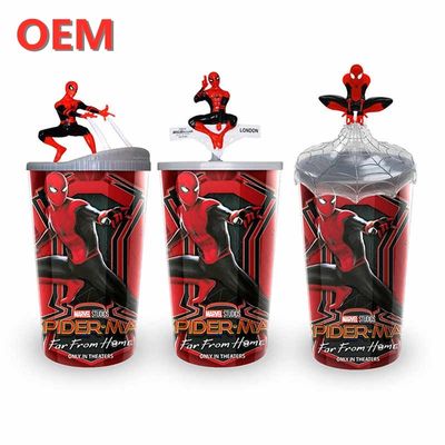 OEM مخصصة كأس القش دي سي كأس مشروب كرتون سلسلة مفاتيح الملحقات شخصية