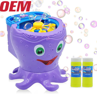 Nuby Bath Octopus Bubble Machine مصنوع من صانع فقاعات أوتوماتيكي مع حلول 2